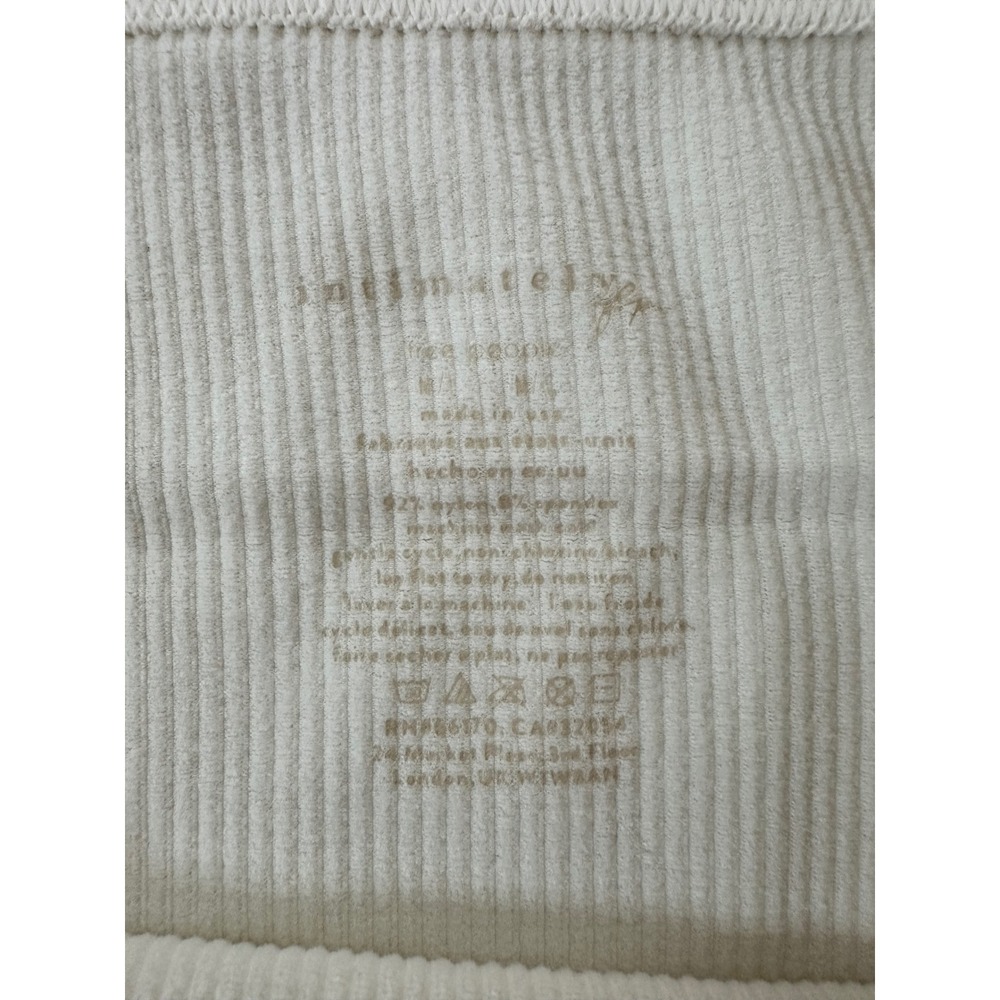 Free People Intimately Ribbed Long Sleeve Top M/L Cream Good - Picture 4 of 10